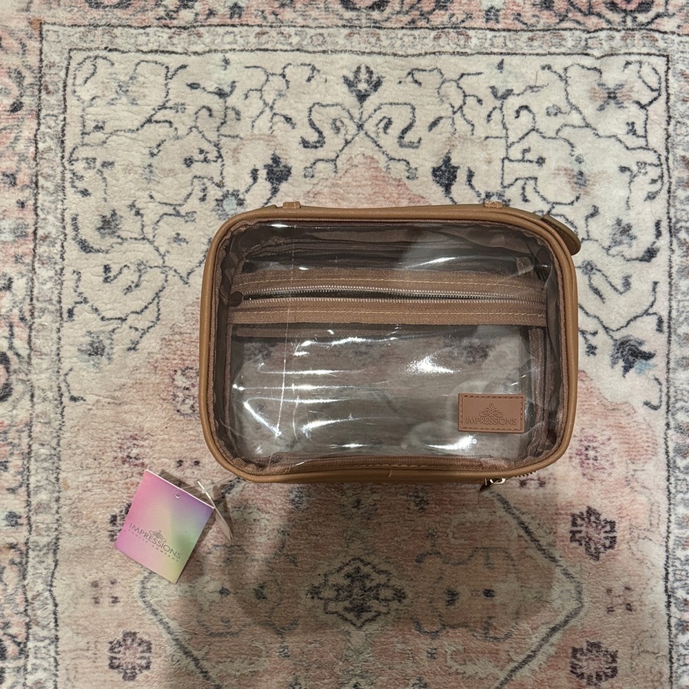 Steve Madden Tan and Clear Travel Bag